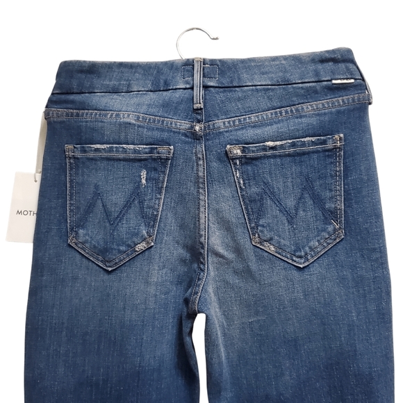 NWT MOTHER THE LOOKER 1001-624 Mid Rise Skinny Jeans Where's My Mind Blue Sz 24 - Picture 11 of 17